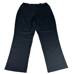 Oobe Flat Front Work Uniform Pants Women's 18 Gray Straight Leg Slacks Pockets